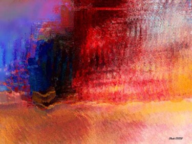 Digital Arts titled "Incendie d'un palai…" by Claude Cossu, Original Artwork, Digital Painting