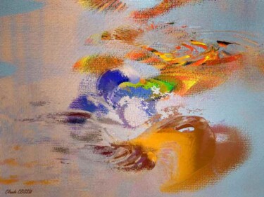 Digital Arts titled "Ruses de poissons" by Claude Cossu, Original Artwork, Digital Painting
