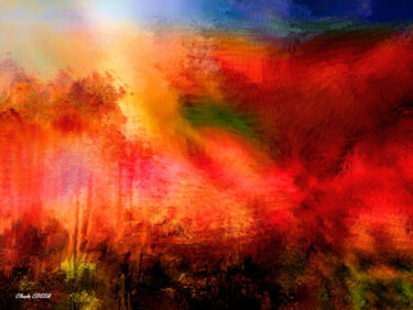 Arts numériques intitulée "Les grandes chaleurs" par Claude Cossu, Œuvre d'art originale, Peinture numérique