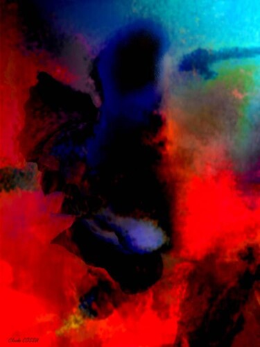Arts numériques intitulée "Gitana de fuego" par Claude Cossu, Œuvre d'art originale, Peinture numérique