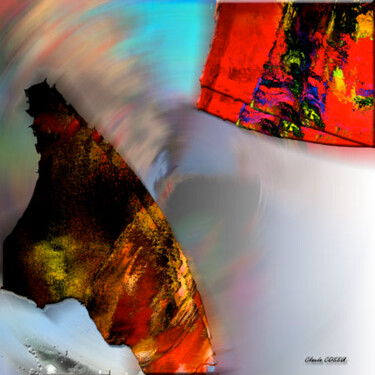 Arts numériques intitulée "Dans le tourbillon…" par Claude Cossu, Œuvre d'art originale, Peinture numérique