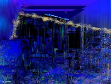 Цифровое искусство под названием "Une cabane sur le T…" - Claude Cossu, Подлинное произведение искусства, Цифровая живопись