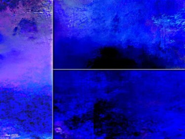 Digital Arts titled "Symphony in Blues" by Claude Cossu, Original Artwork, Digital Painting
