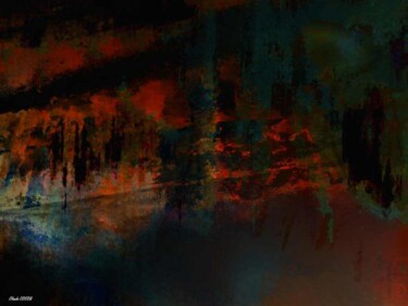 Arts numériques intitulée "Le lac dans la cave…" par Claude Cossu, Œuvre d'art originale, Peinture numérique