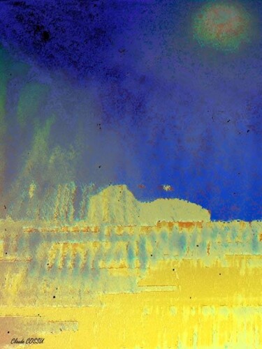 Arts numériques intitulée "Soleil de fin du Mo…" par Claude Cossu, Œuvre d'art originale, Peinture numérique