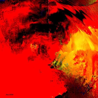Digital Arts titled "Cauchemar taurin" by Claude Cossu, Original Artwork, Digital Painting