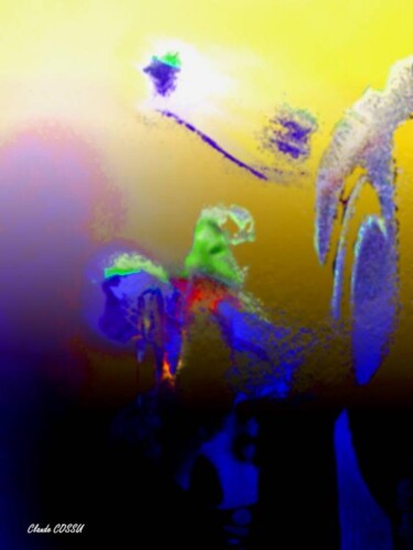 Arts numériques intitulée "Même les orchidées…" par Claude Cossu, Œuvre d'art originale, Peinture numérique