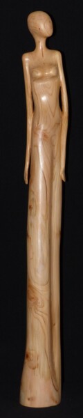 Sculpture titled "Murmure d'Eté" by Claude David, Original Artwork, Wood