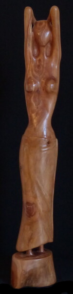 Sculpture titled "Indiscrétions" by Claude David, Original Artwork, Wood