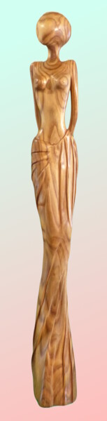 Sculpture intitulée "Harmonie" par Claude David, Œuvre d'art originale, Bois