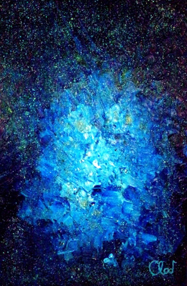 Peinture intitulée "Rêve Bleu" par Claude De Jouvancourt, Œuvre d'art originale, Acrylique Monté sur Châssis en bois