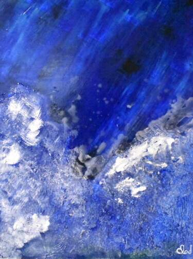 Pittura intitolato "Bleus Mouves" da Claude De Jouvancourt, Opera d'arte originale, Acrilico