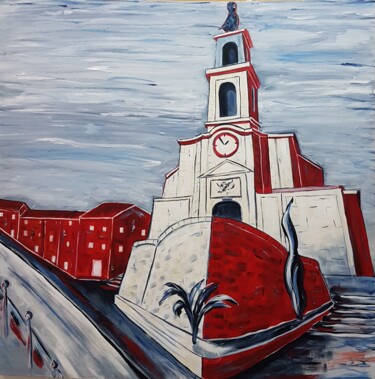 Painting titled "decanale-st-louis-2…" by Claude Degret, Original Artwork, Acrylic