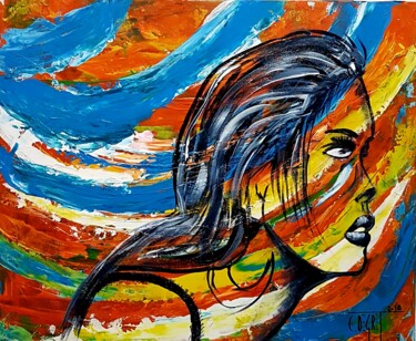 Painting titled "nina.jpg" by Claude Degret, Original Artwork, Acrylic