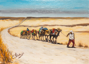 Peinture intitulée "la traversée du Nég…" par Claude Dubois, Œuvre d'art originale, Huile