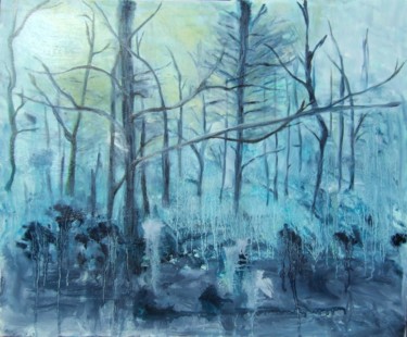 Ζωγραφική με τίτλο "Forêt bleue" από Emma, Αυθεντικά έργα τέχνης