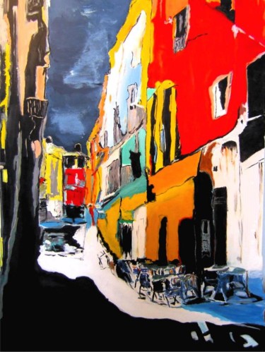 Painting titled "Rue des trésoriers" by Emma, Original Artwork