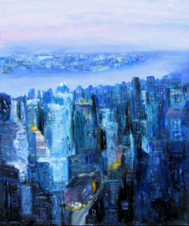 Painting titled "New-York" by Emma, Original Artwork