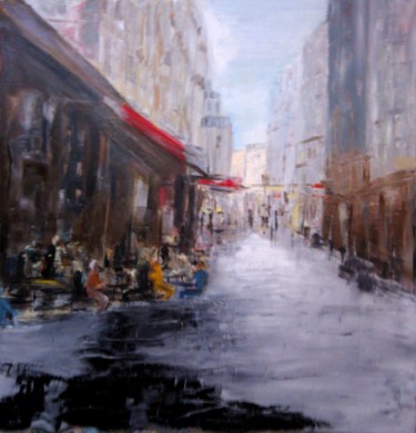 Painting titled "Rue Buci - Paris" by Emma, Original Artwork, Oil