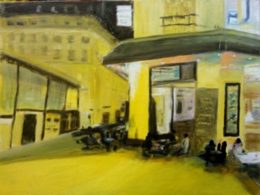 Malerei mit dem Titel "Café - bar" von Emma, Original-Kunstwerk, Öl