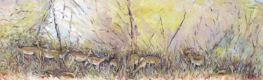 제목이 "Le troupeau d'impal…"인 미술작품 Claude Evrard로, 원작, 기름 나무 들것 프레임에 장착됨