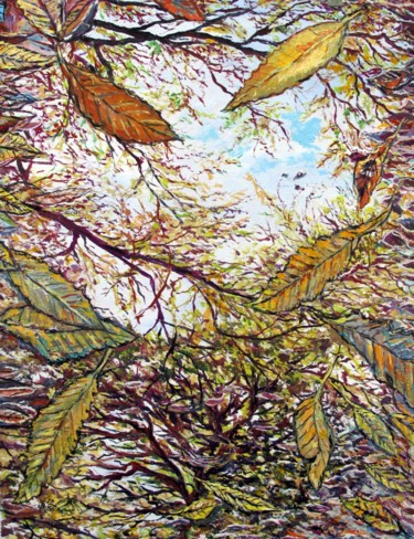 Картина под названием "transparences" - Claude Evrard, Подлинное произведение искусства, Масло Установлен на Деревянная рама…