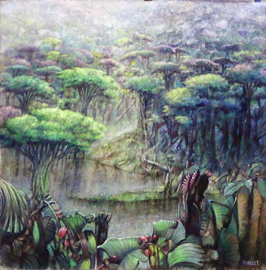 绘画 标题为“Amazonie” 由Claude Feuillet, 原创艺术品, 油