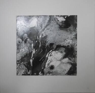 Malerei mit dem Titel "black and white 04" von Claude Goasguen, Original-Kunstwerk, Acryl
