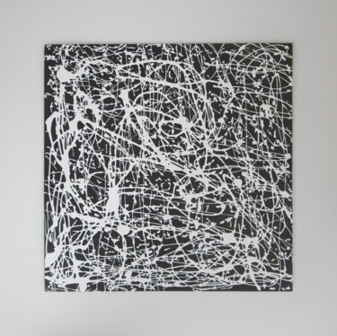 Painting titled "black and white 06" by Claude Goasguen, Original Artwork, Acrylic