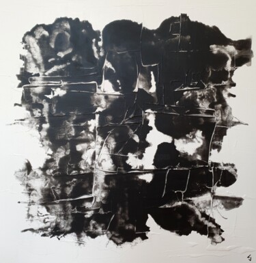 Malerei mit dem Titel "black and white 20" von Claude Goasguen, Original-Kunstwerk, Acryl
