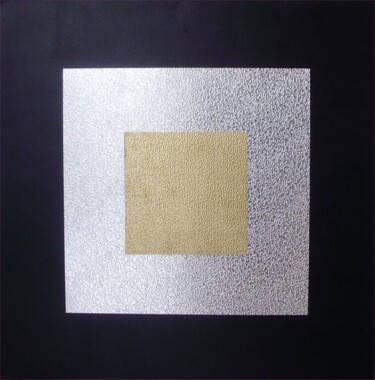 Peinture intitulée "3 carrés" par Claude Goasguen, Œuvre d'art originale, Aluminium