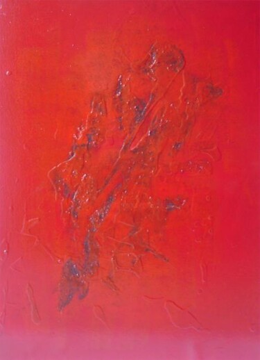Painting titled "Feuille morte" by Claude Goasguen, Original Artwork, Acrylic