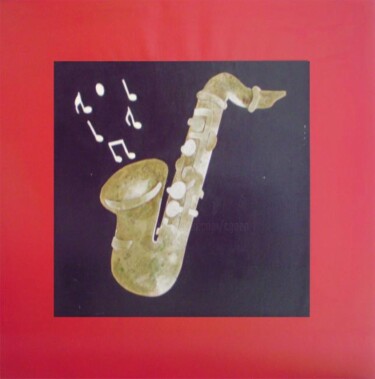Schilderij getiteld "Saxo" door Claude Goasguen, Origineel Kunstwerk, Aluminium