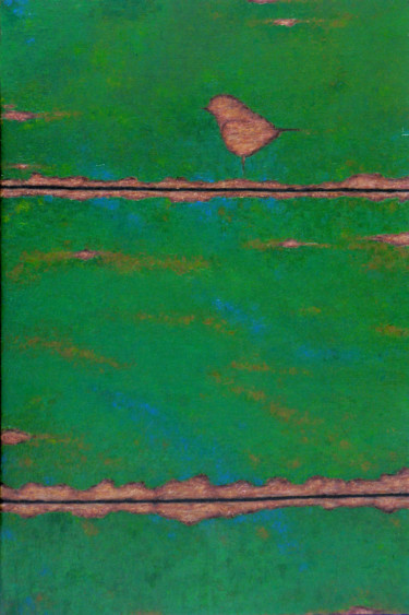 Painting titled "piaf.jpg" by Claude Guillemet, Original Artwork, Oil Mounted on Wood Panel