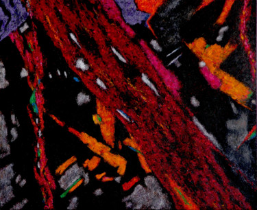 Pintura titulada "écharpe rouge.jpg" por Claude Guillemet, Obra de arte original, Oleo Montado en Bastidor de camilla de mad…