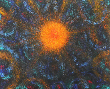 Ζωγραφική με τίτλο "Big Bang.jpg" από Claude Guillemet, Αυθεντικά έργα τέχνης, Λάδι Τοποθετήθηκε στο Ξύλινο φορείο σκελετό