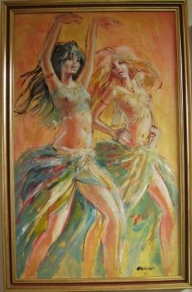 Peinture intitulée "danseuses" par Claude Hardenne, Œuvre d'art originale