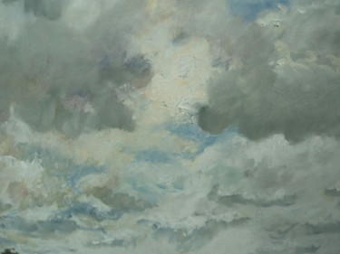 Peinture intitulée "Ciel changeant (dét…" par Claude Hardenne, Œuvre d'art originale