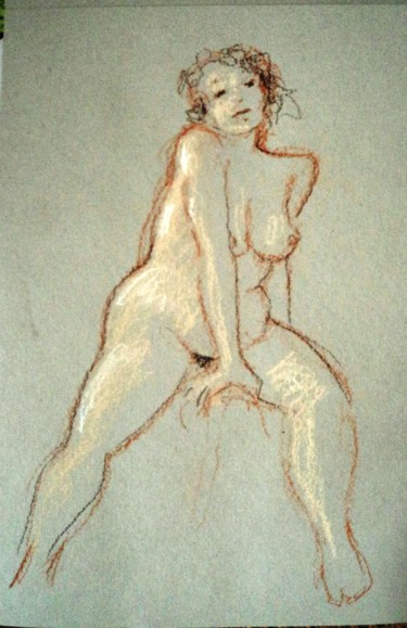 Drawing titled "Détente" by Claude Hardenne, Original Artwork
