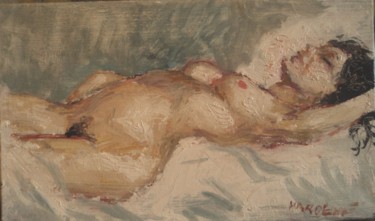 Painting titled "sieste" by Claude Hardenne, Original Artwork