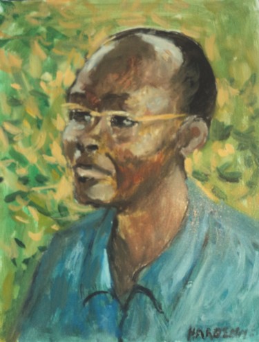 Peinture intitulée "Un Africain" par Claude Hardenne, Œuvre d'art originale