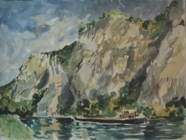 Peinture intitulée "La Meuse wallone" par Claude Hardenne, Œuvre d'art originale