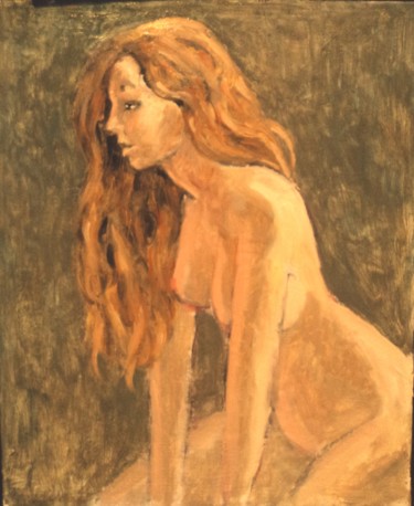 Malerei mit dem Titel "La chevelure" von Claude Hardenne, Original-Kunstwerk
