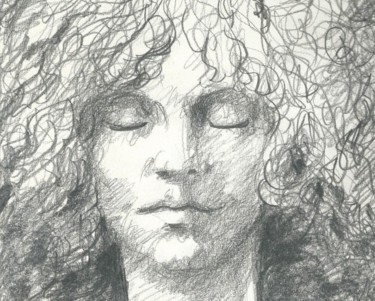 Dessin intitulée "visage" par Claude Hardenne, Œuvre d'art originale