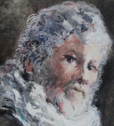 Painting titled "Autoportrait (détai…" by Claude Hardenne, Original Artwork