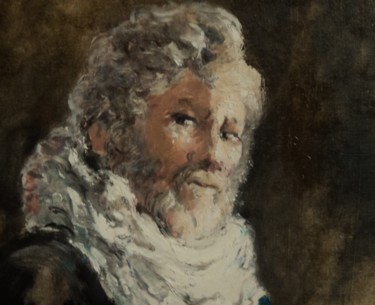 Painting titled "Autoportrait (détai…" by Claude Hardenne, Original Artwork