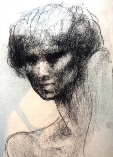 Drawing titled "Projet pour "le poè…" by Claude Hardenne, Original Artwork, Charcoal