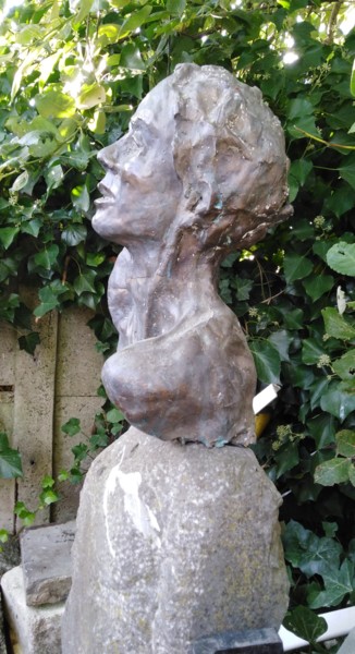 Skulptur mit dem Titel "La naissance du poè…" von Claude Hardenne, Original-Kunstwerk, Bronze