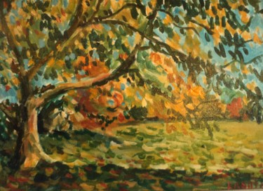 Peinture intitulée "AUTOMNE" par Claude Hardenne, Œuvre d'art originale, Huile