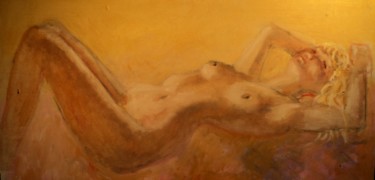Peinture intitulée "Dorée" par Claude Hardenne, Œuvre d'art originale, Huile
